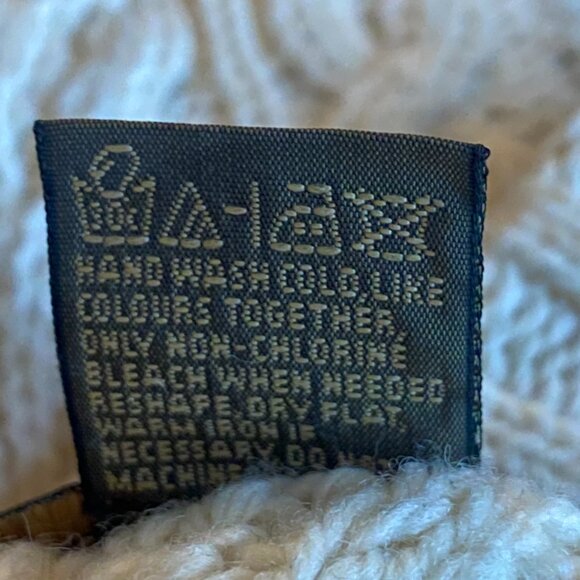 Inis Crafts Ireland 100% Wool Cable Knit Fisherman Zip Cardigan Sz M Coastal Sea - Picture 11 of 11